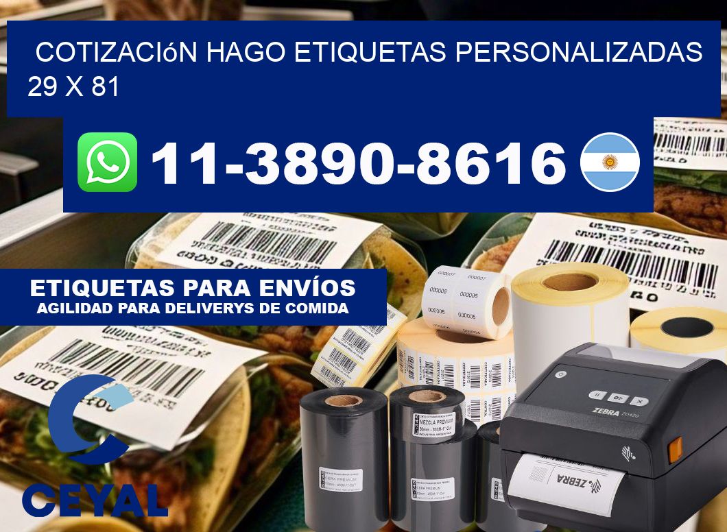 cotización hago etiquetas personalizadas 29 x 81