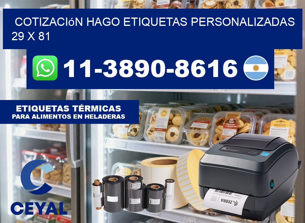 cotización hago etiquetas personalizadas 29 x 81