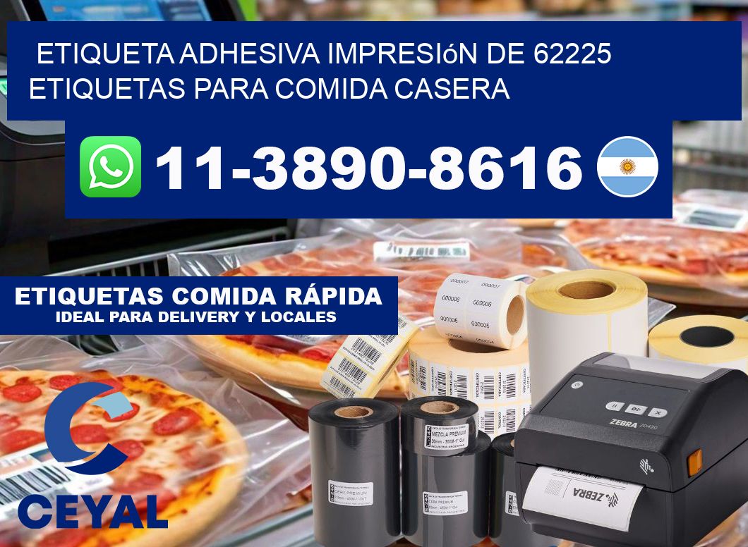 etiqueta adhesiva impresión de 62225 etiquetas para comida casera