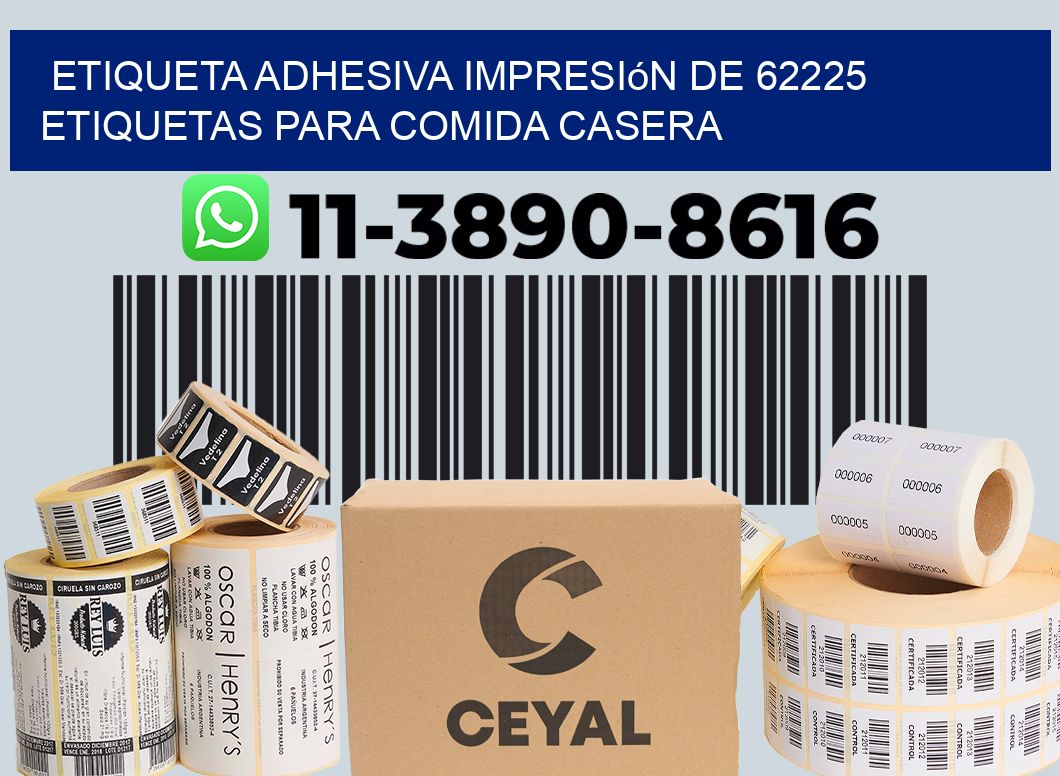 etiqueta adhesiva impresión de 62225 etiquetas para comida casera