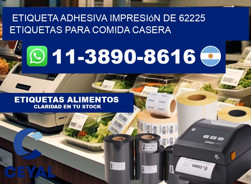 etiqueta adhesiva impresión de 62225 etiquetas para comida casera