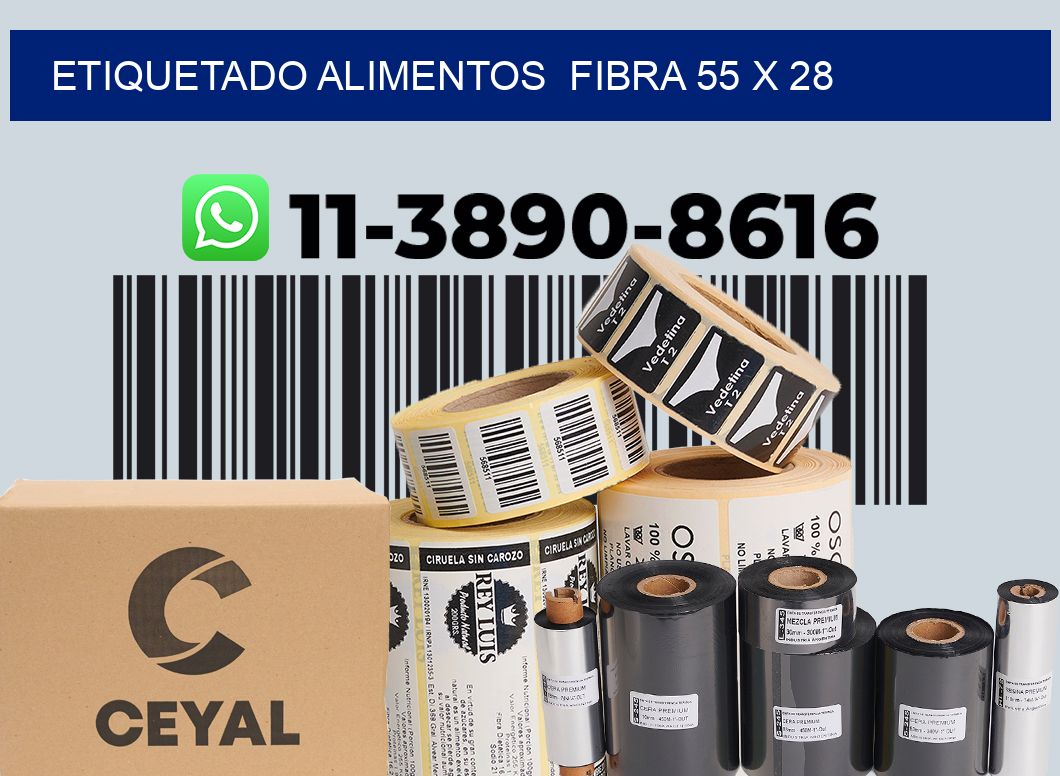 etiquetado alimentos  Fibra 55 x 28