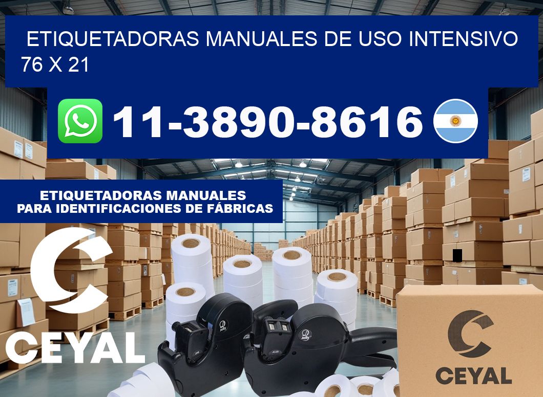 etiquetadoras manuales de uso intensivo 76 x 21