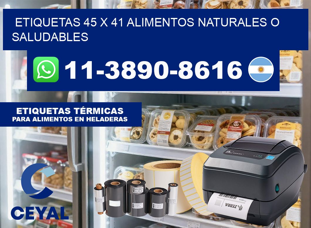 etiquetas 45 x 41 alimentos naturales o saludables