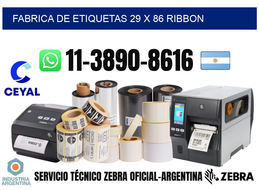 fabrica de etiquetas 29 x 86 ribbon