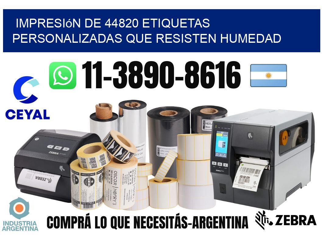 impresión de 44820 etiquetas personalizadas que resisten humedad