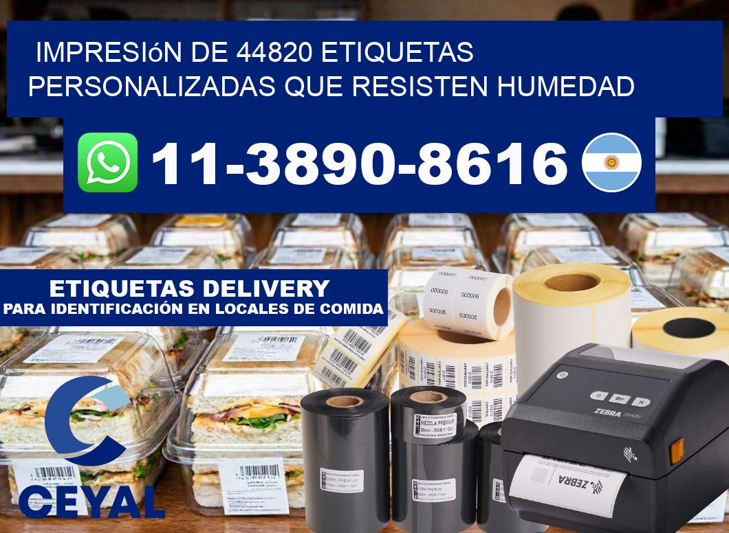 impresión de 44820 etiquetas personalizadas que resisten humedad