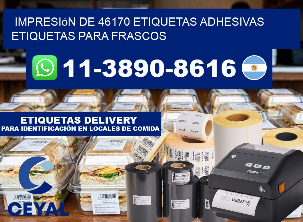 impresión de 46170 etiquetas adhesivas etiquetas para frascos