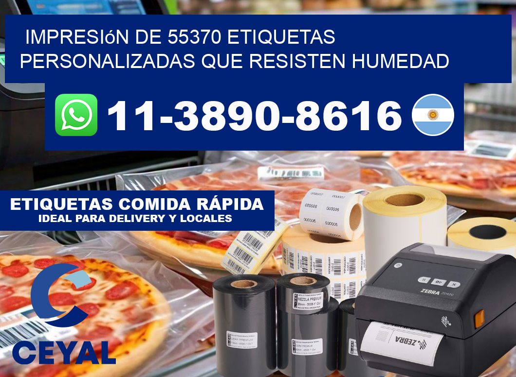impresión de 55370 etiquetas personalizadas que resisten humedad