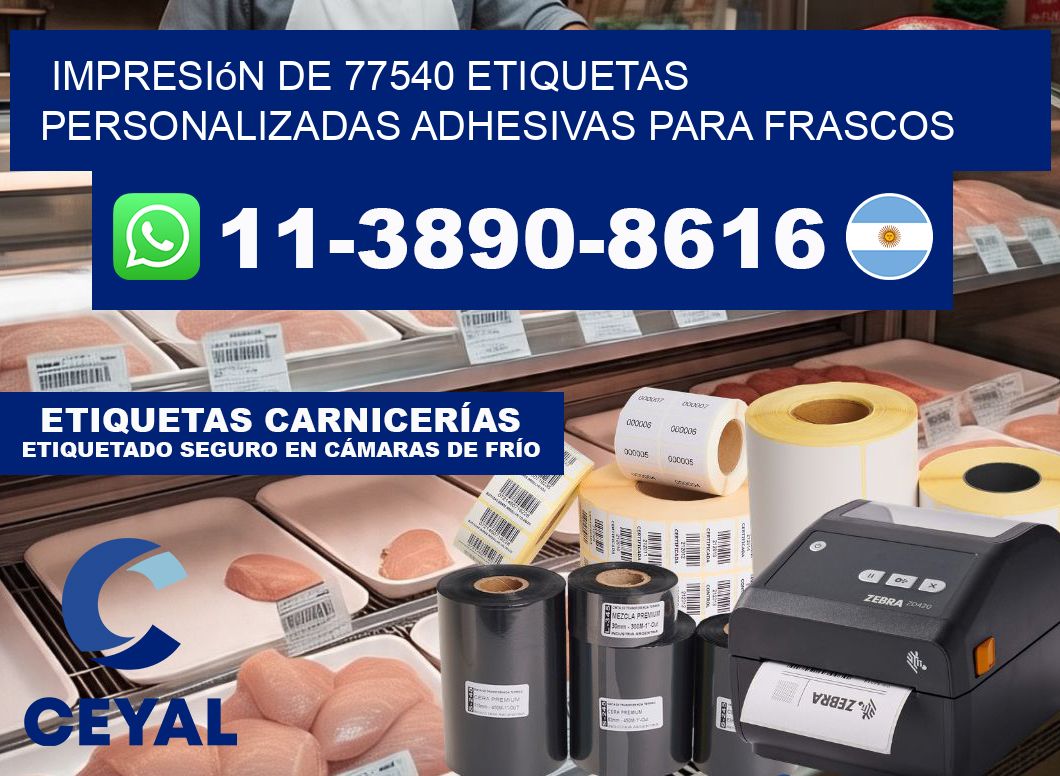 impresión de 77540 etiquetas personalizadas adhesivas para frascos