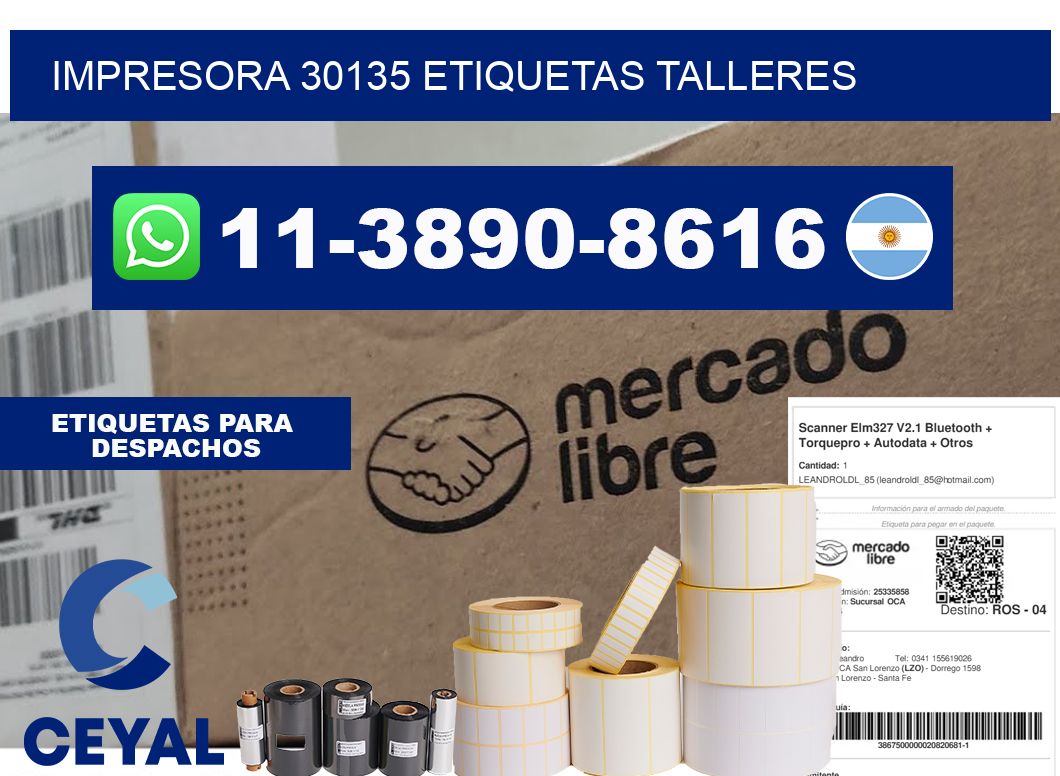 impresora 30135 etiquetas talleres