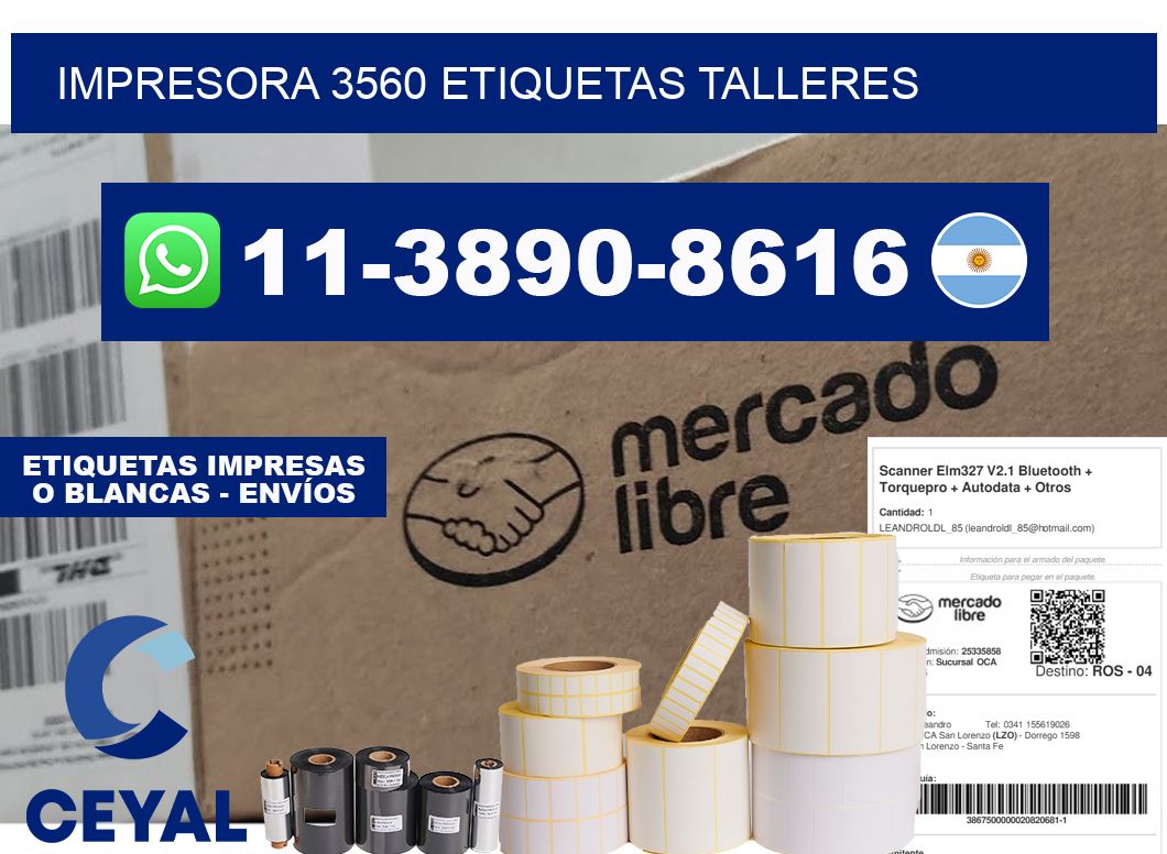 impresora 3560 etiquetas talleres