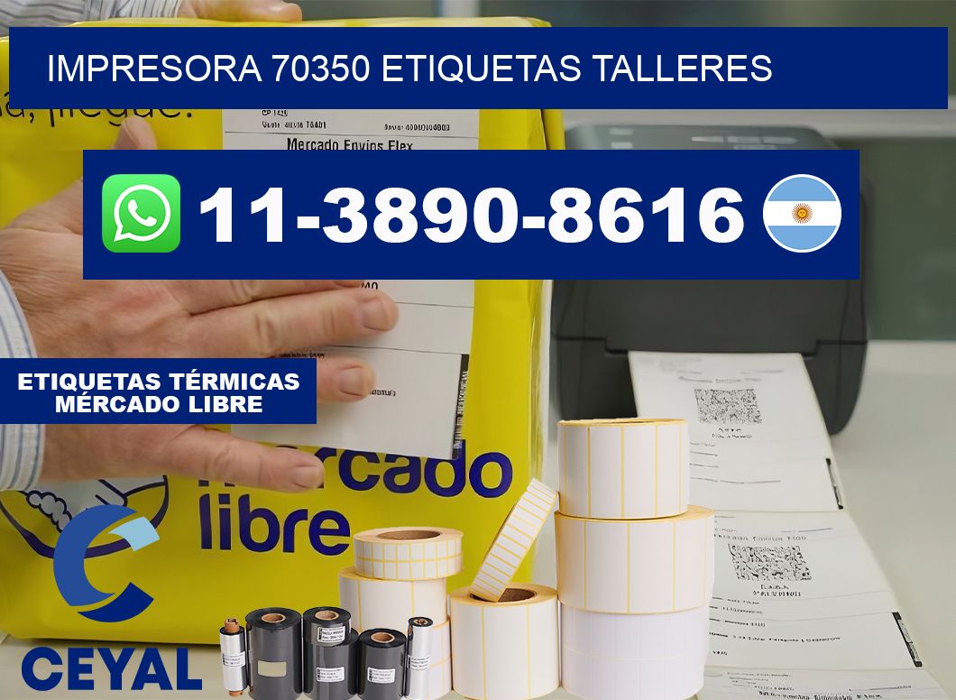 impresora 70350 etiquetas talleres