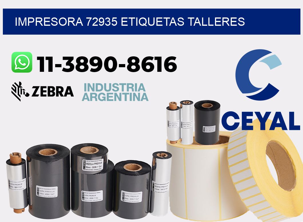 impresora 72935 etiquetas talleres