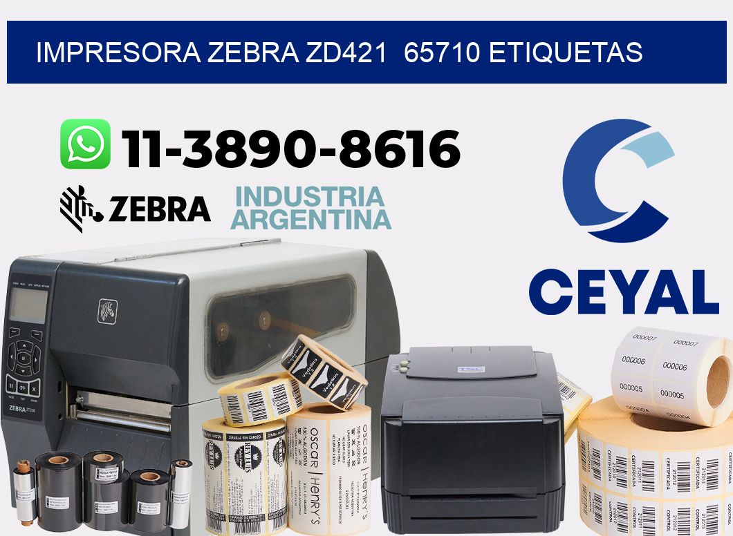 impresora zebra zd421  65710 etiquetas