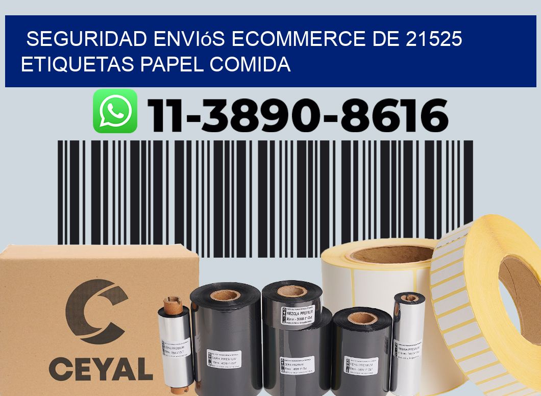 seguridad enviós ecommerce de 21525 etiquetas papel comida
