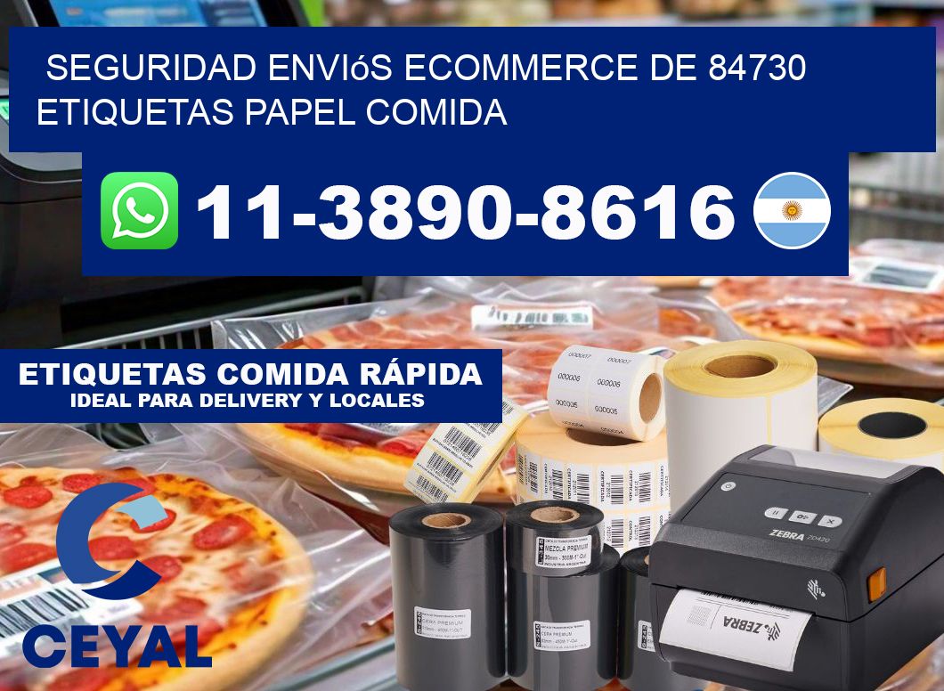 seguridad enviós ecommerce de 84730 etiquetas papel comida