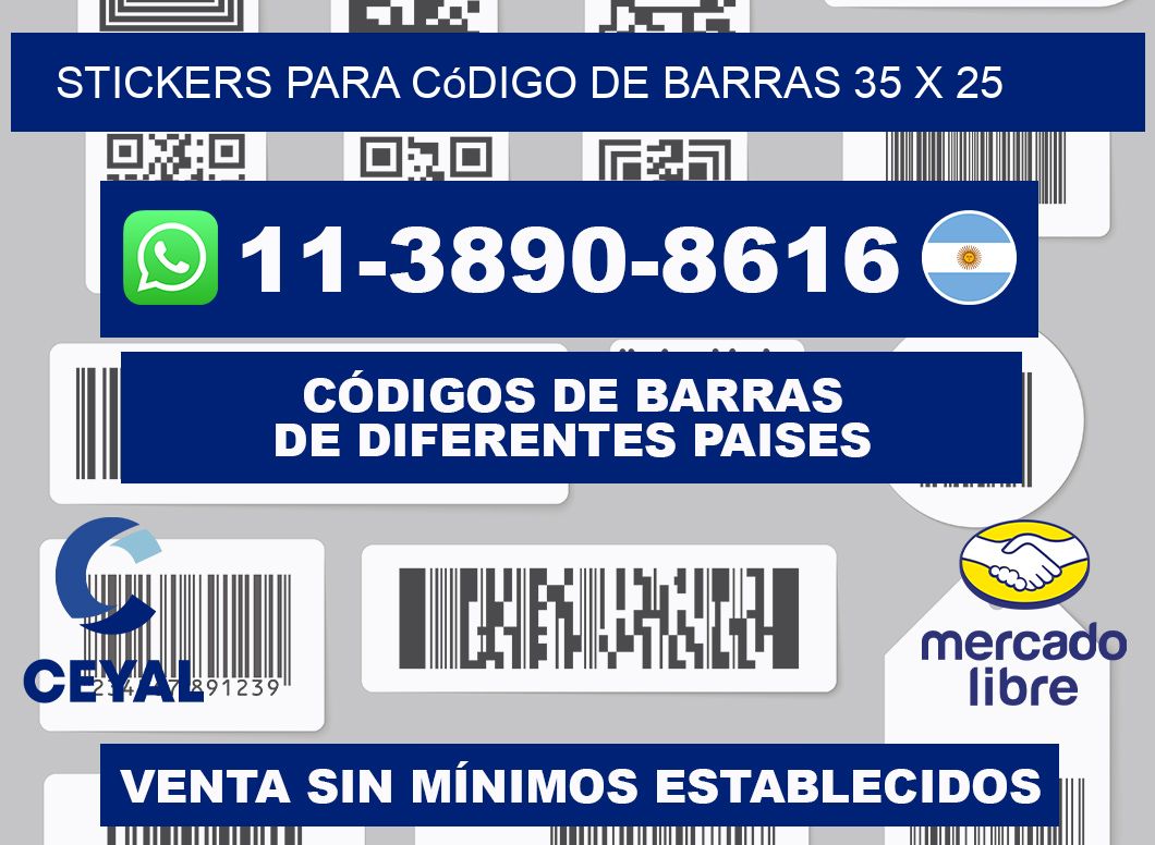 stickers para código de barras 35 x 25