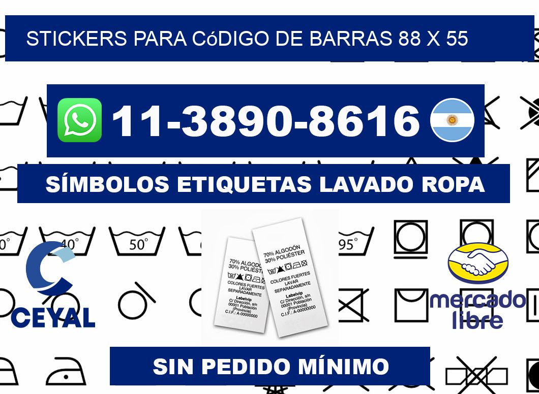 stickers para código de barras 88 x 55