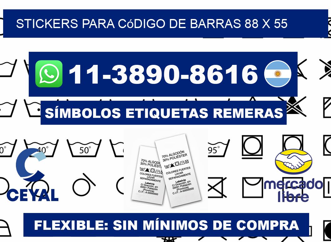 stickers para código de barras 88 x 55