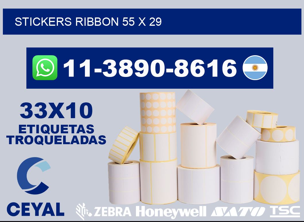 stickers ribbon 55 x 29