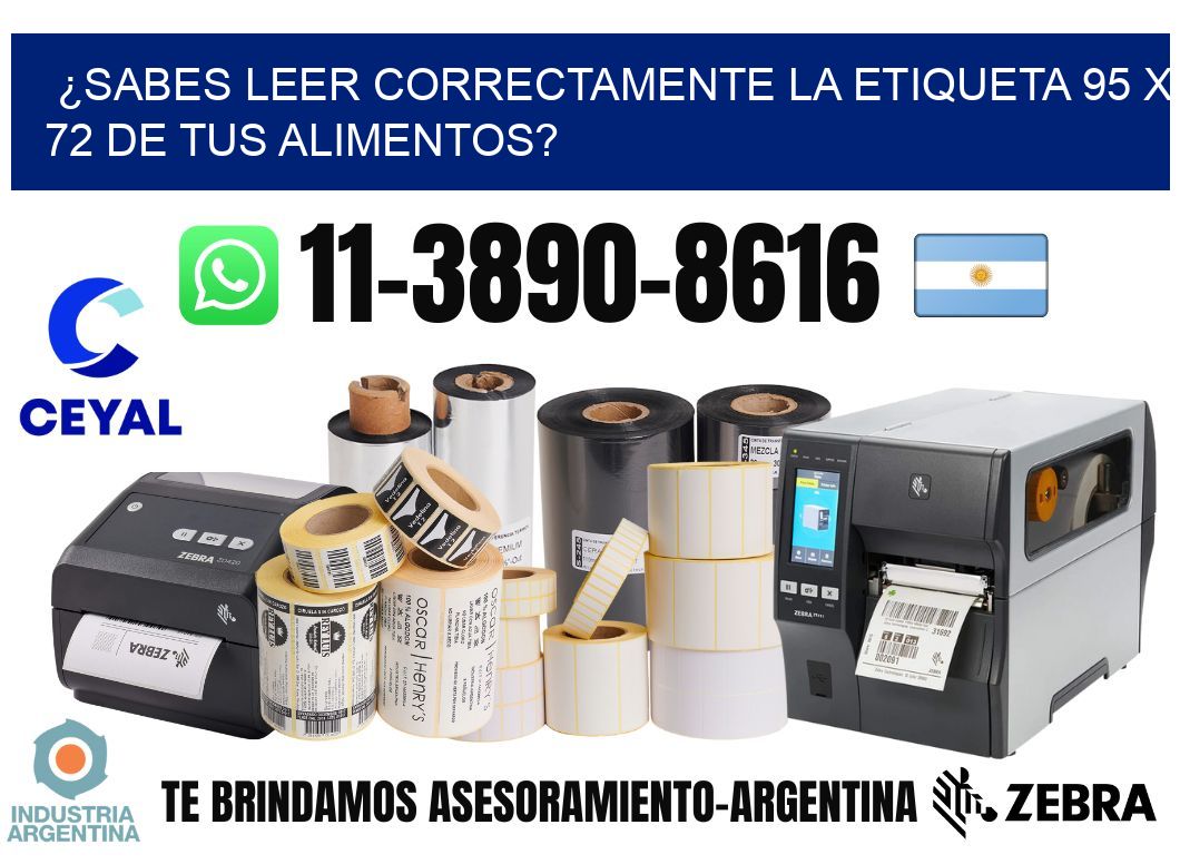 ¿Sabes leer correctamente la etiqueta 95 x 72 de tus alimentos?