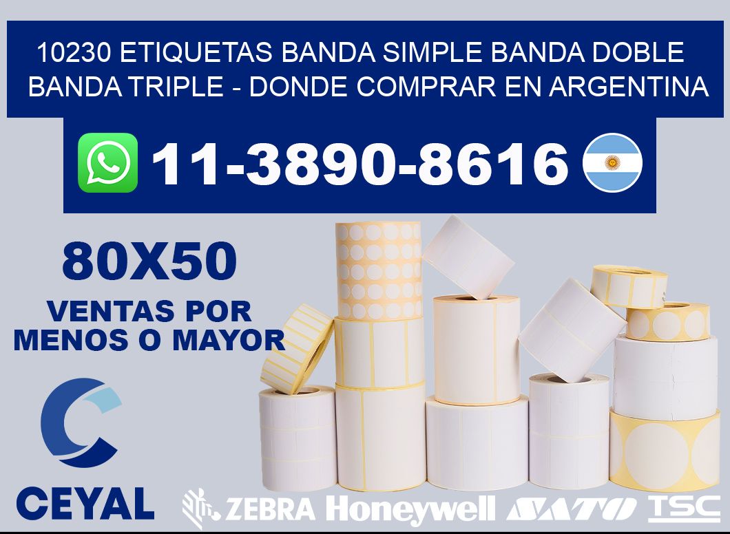 10230 etiquetas banda simple banda doble banda triple - Donde Comprar en Argentina