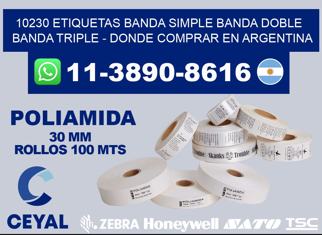 10230 etiquetas banda simple banda doble banda triple - Donde Comprar en Argentina