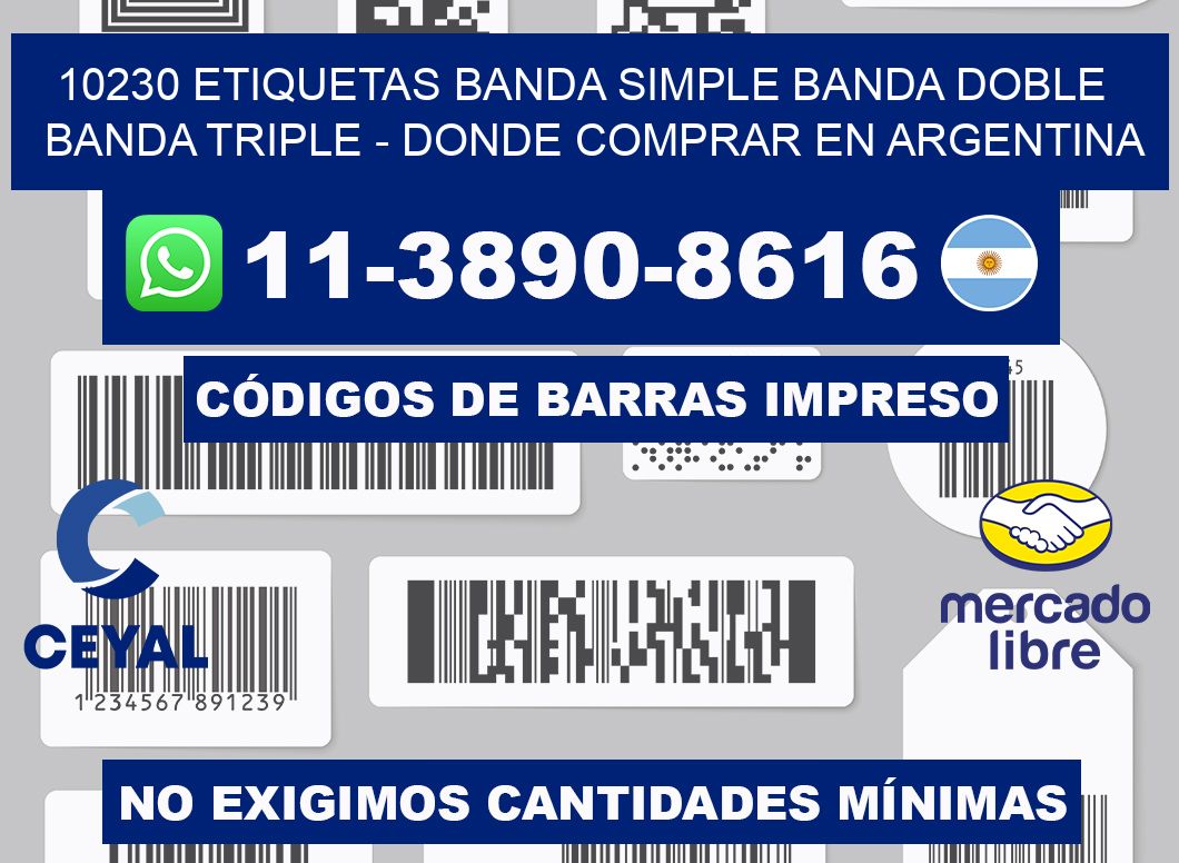 10230 etiquetas banda simple banda doble banda triple - Donde Comprar en Argentina