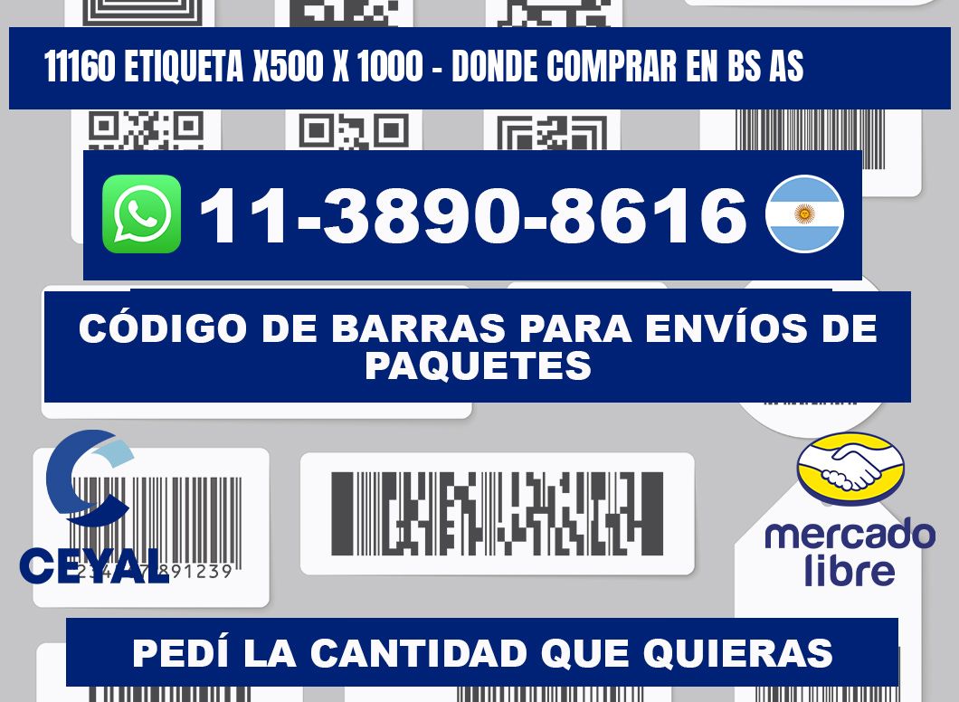11160 etiqueta x500 x 1000 - Donde Comprar en bs as