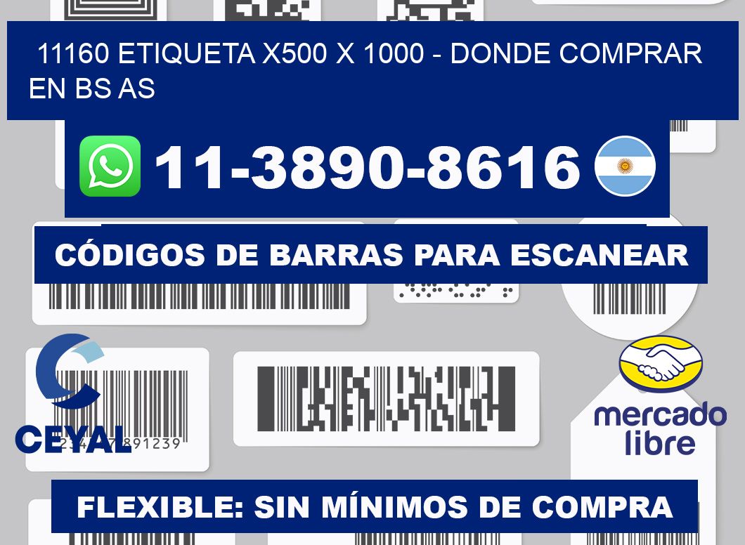 11160 etiqueta x500 x 1000 - Donde Comprar en bs as