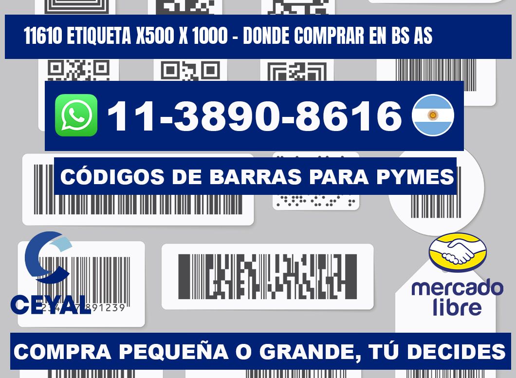 11610 etiqueta x500 x 1000 - Donde Comprar en bs as