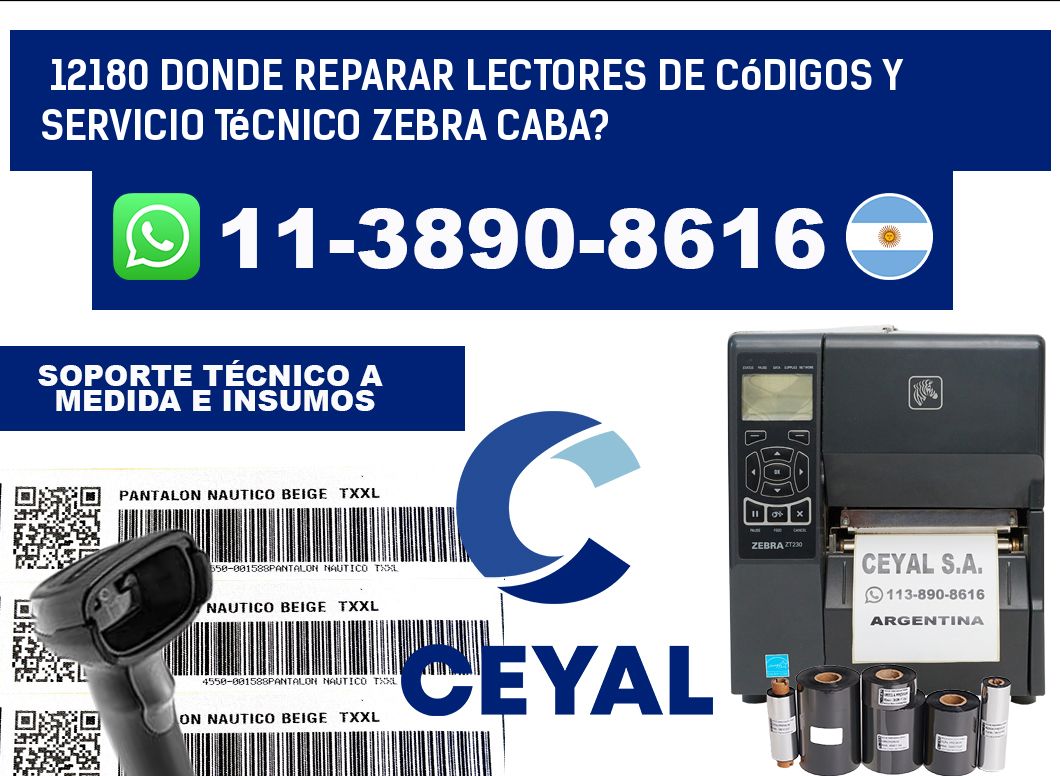 12180 donde reparar Lectores de Códigos y Servicio Técnico zebra Caba?