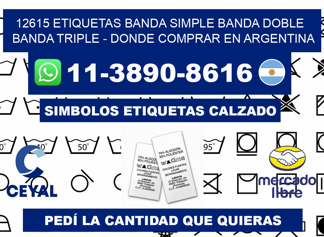 12615 etiquetas banda simple banda doble banda triple - Donde Comprar en Argentina