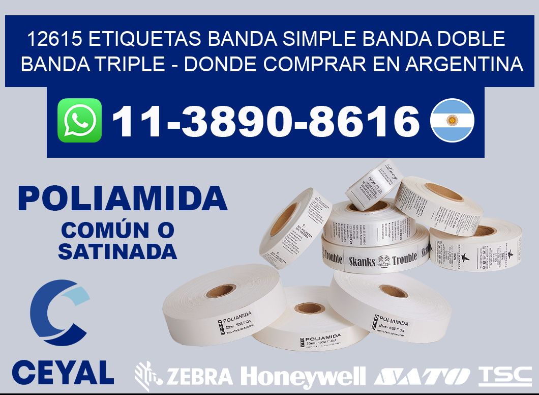 12615 etiquetas banda simple banda doble banda triple - Donde Comprar en Argentina