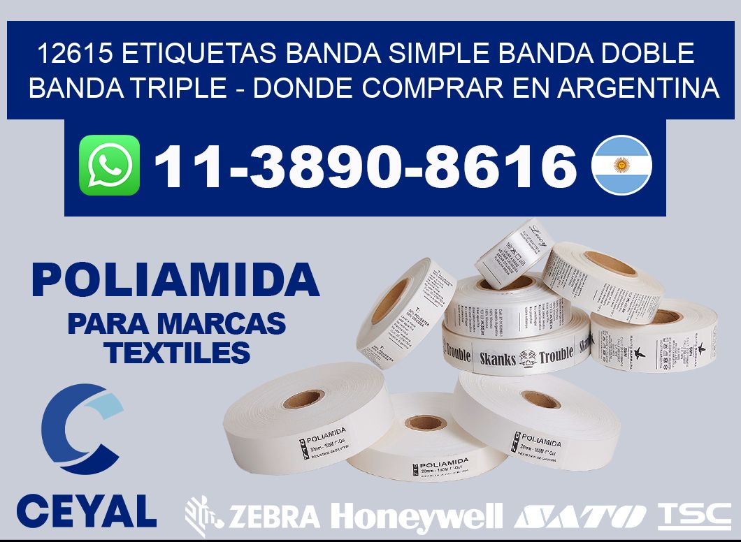 12615 etiquetas banda simple banda doble banda triple - Donde Comprar en Argentina