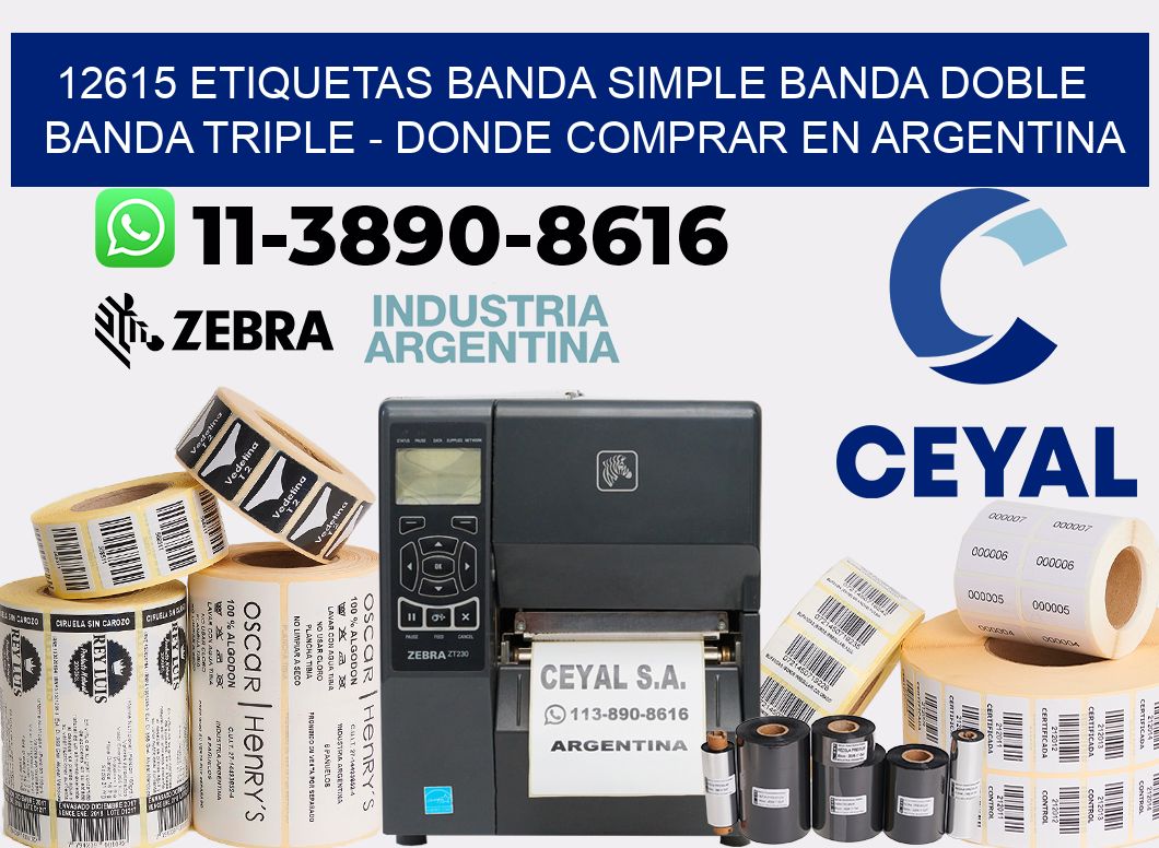 12615 etiquetas banda simple banda doble banda triple - Donde Comprar en Argentina
