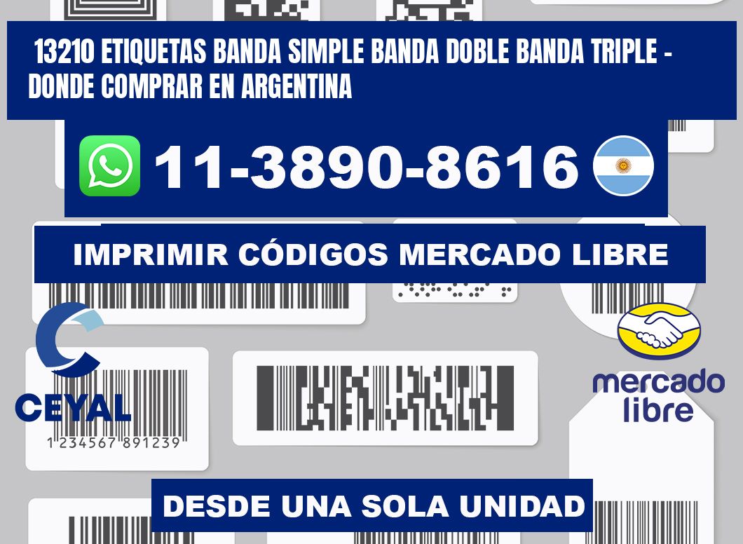 13210 etiquetas banda simple banda doble banda triple - Donde Comprar en Argentina