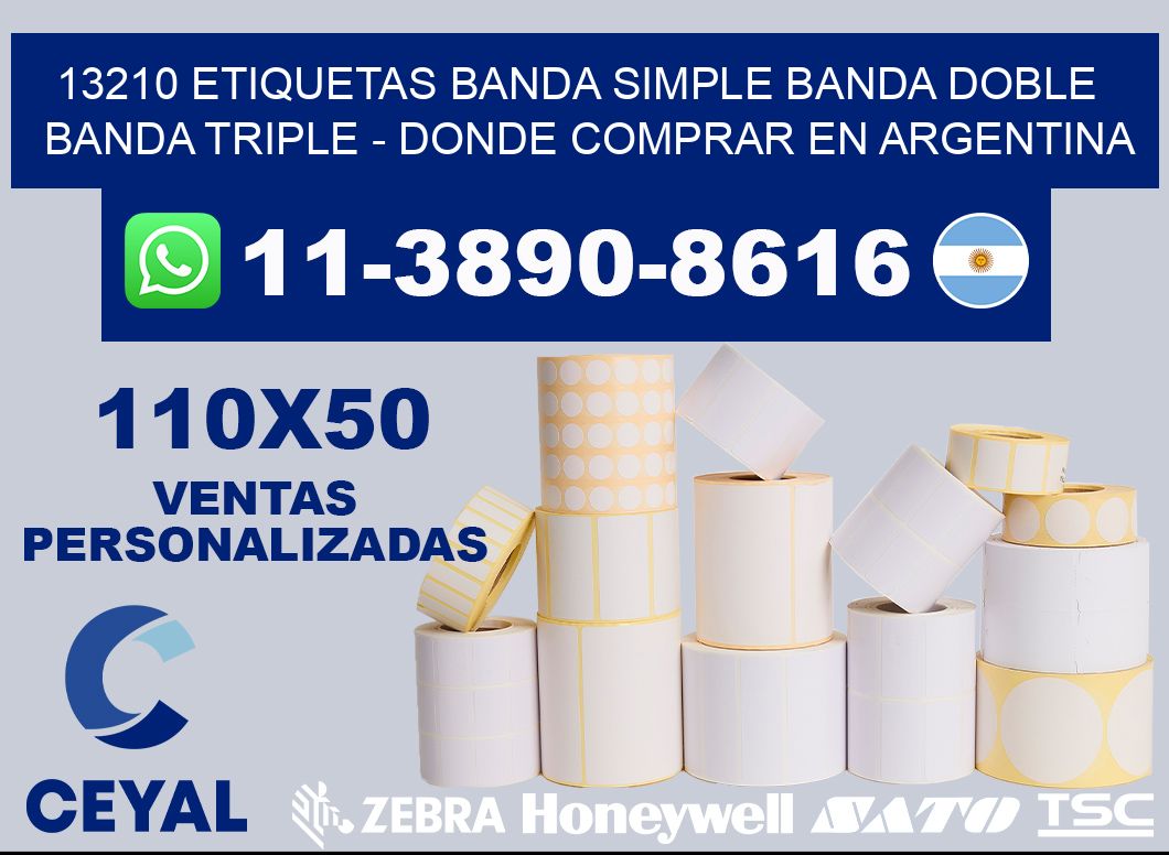 13210 etiquetas banda simple banda doble banda triple - Donde Comprar en Argentina