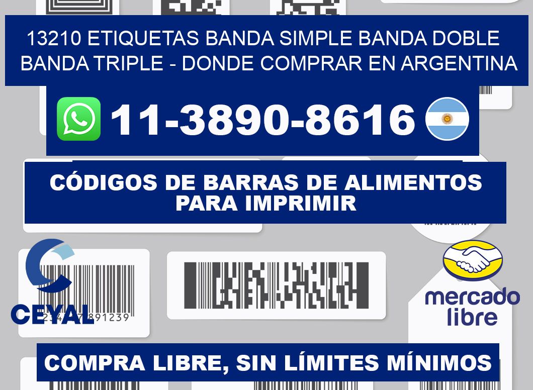 13210 etiquetas banda simple banda doble banda triple - Donde Comprar en Argentina