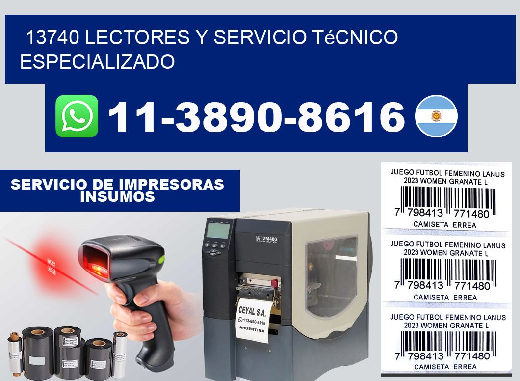 13740 Lectores y Servicio Técnico Especializado
