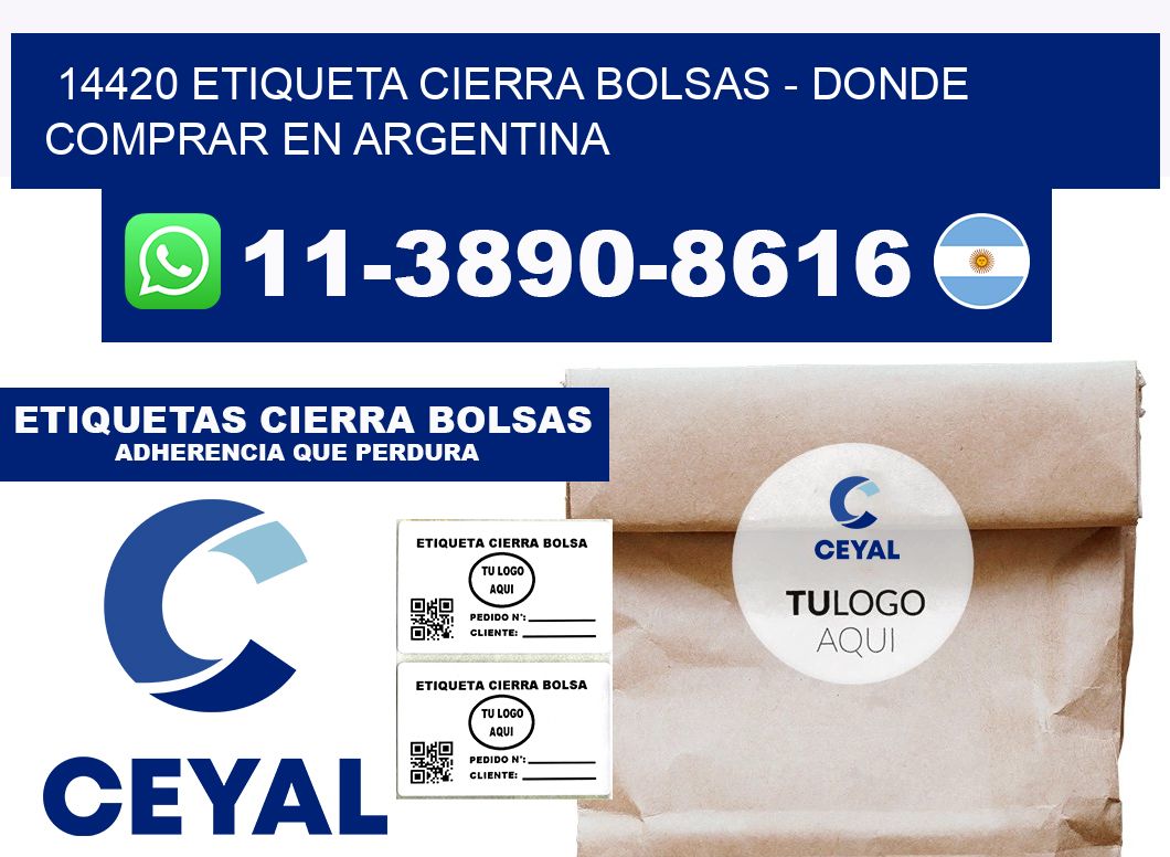 14420 etiqueta Cierra Bolsas - Donde Comprar en Argentina
