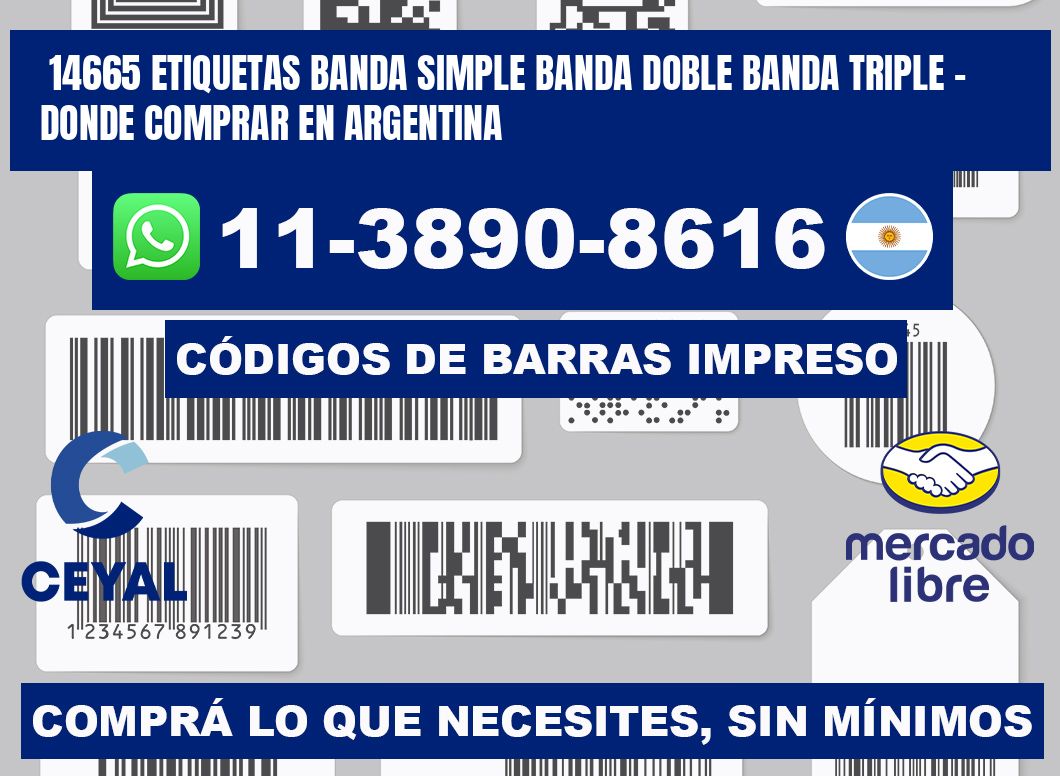 14665 etiquetas banda simple banda doble banda triple - Donde Comprar en Argentina