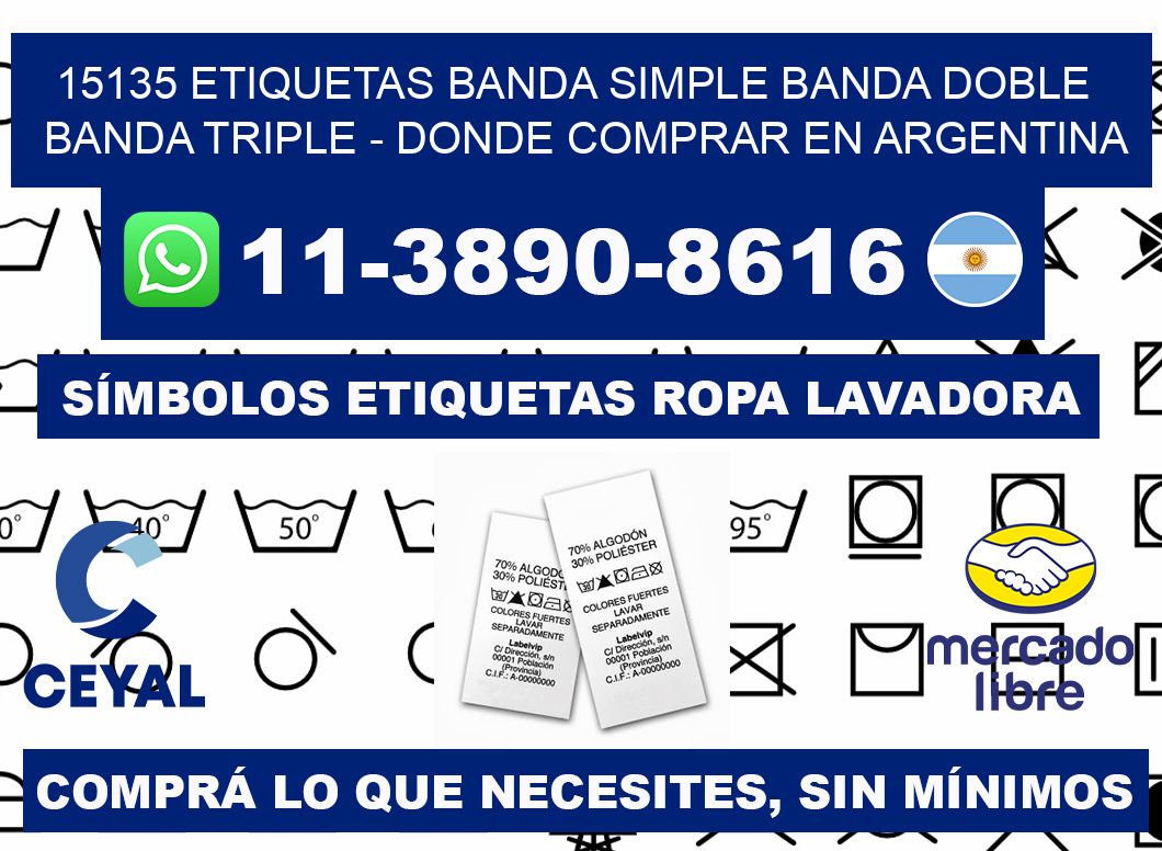 15135 etiquetas banda simple banda doble banda triple - Donde Comprar en Argentina