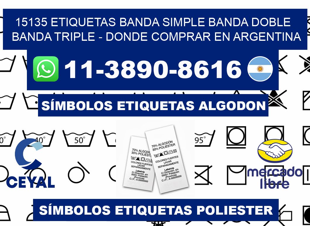 15135 etiquetas banda simple banda doble banda triple - Donde Comprar en Argentina