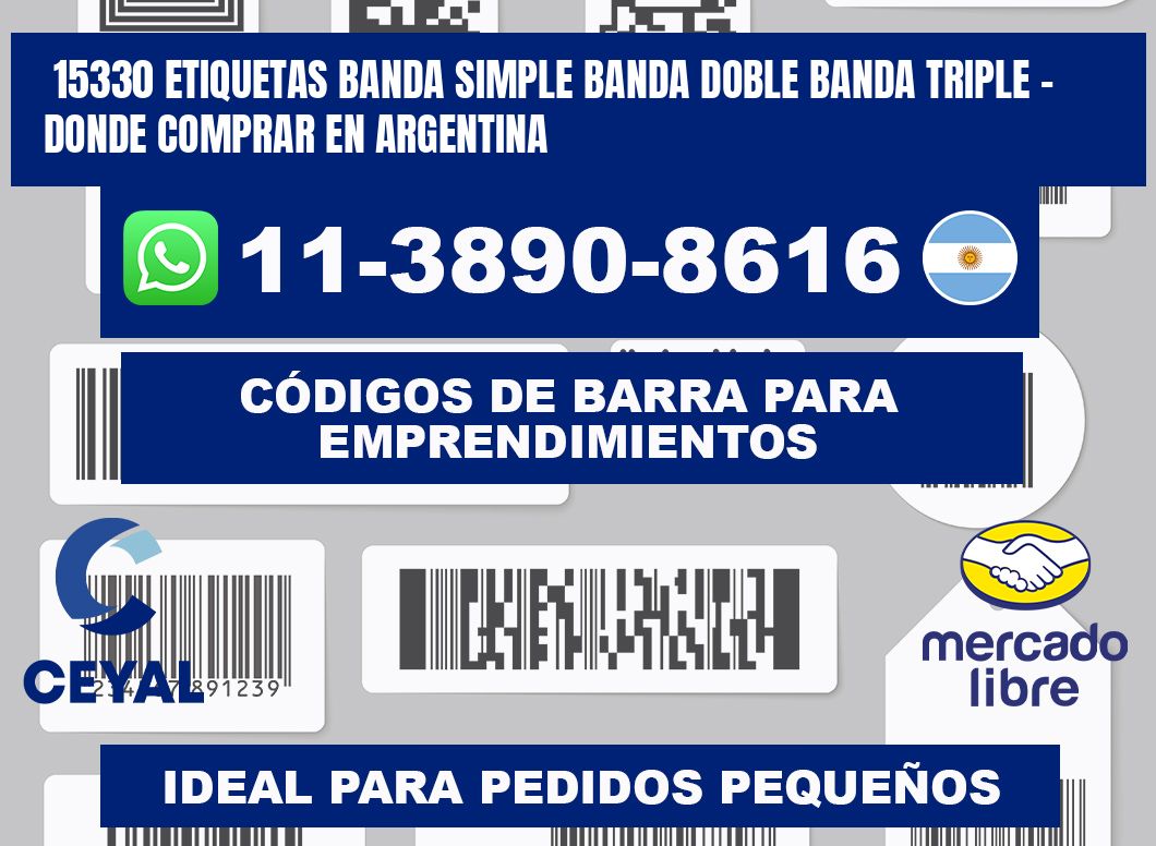 15330 etiquetas banda simple banda doble banda triple - Donde Comprar en Argentina