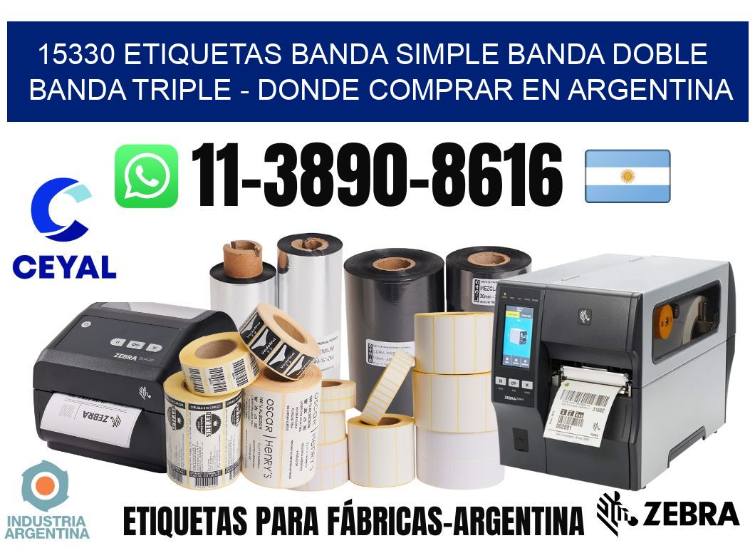 15330 etiquetas banda simple banda doble banda triple - Donde Comprar en Argentina