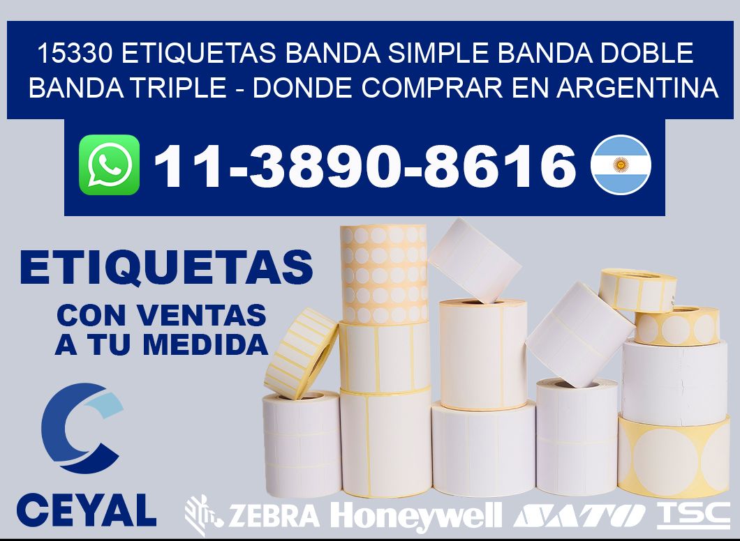 15330 etiquetas banda simple banda doble banda triple - Donde Comprar en Argentina