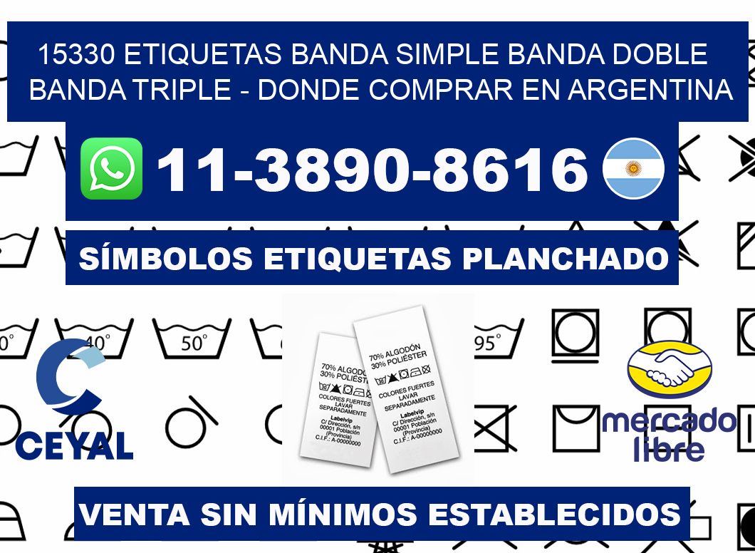15330 etiquetas banda simple banda doble banda triple - Donde Comprar en Argentina