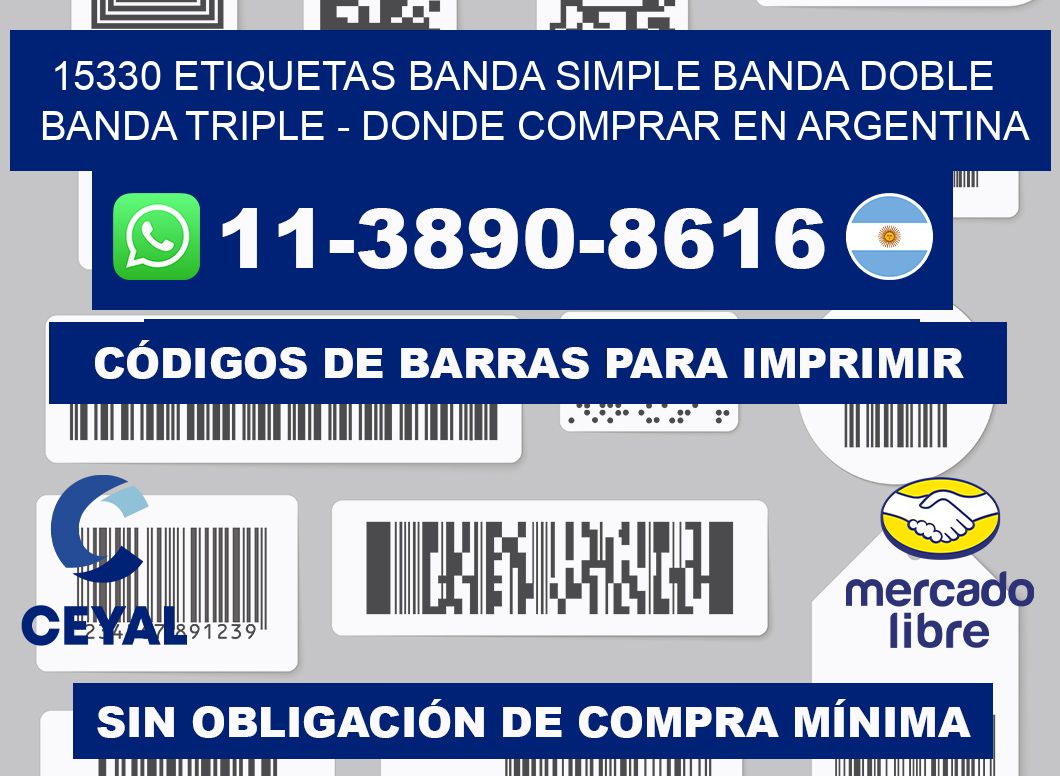 15330 etiquetas banda simple banda doble banda triple - Donde Comprar en Argentina